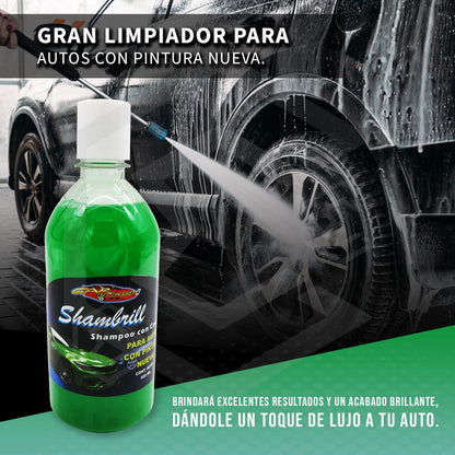 3 Shampoo Con Cera Pinturas Nuevas Limpieza Proteccion 500ml