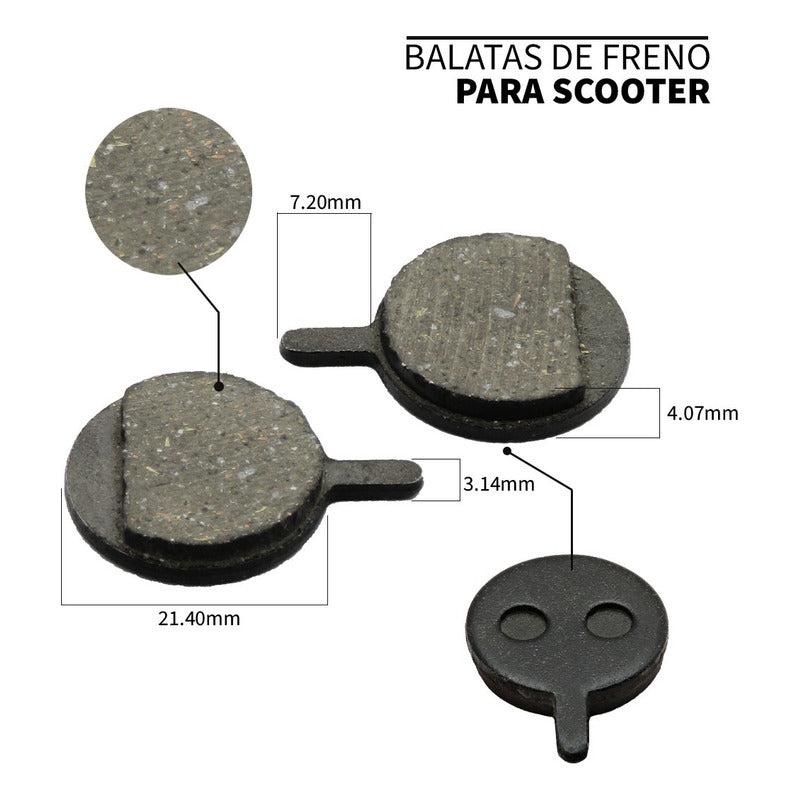 4 Balatas Para Freno De Disco Scooter Electrico Honey Whalet