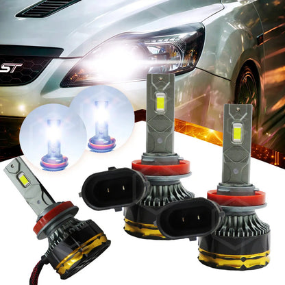 2 Focos Led Canbus Ventilador Alta O Baja 28,000lm 71w 9-36v H11