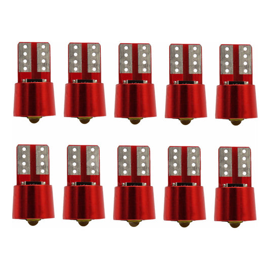 Kit 10 Focos De Pellizco T10 1 Led Hiper Canbus No Error 12v T10 Blanco Frío