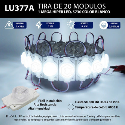 20 Módulos 1 Hiperled 5730 Encapsulado Color A Escoger 12v