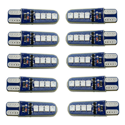Kit 10 Focos Pellizco T10 8 Led Codigos 3 Funciones 12v T
