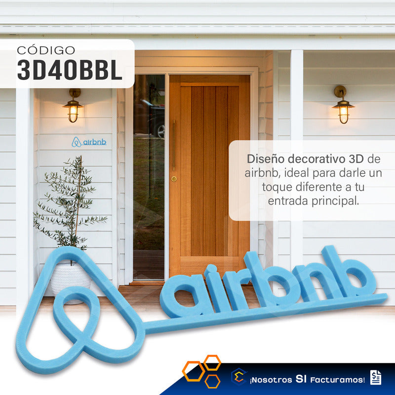 Letrero Airbnb Ideal Para Anfitriones Viajes Impreso 3d Petg