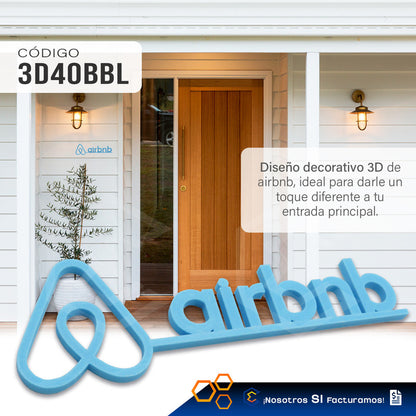 Letrero Airbnb Ideal Para Anfitriones Viajes Impreso 3d Petg