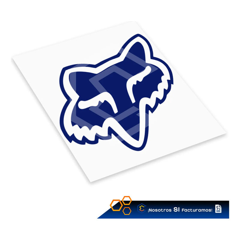 2 Calcomanía Fox Zorro Rojo Sticker Vinil Auto Moto 8.4cm