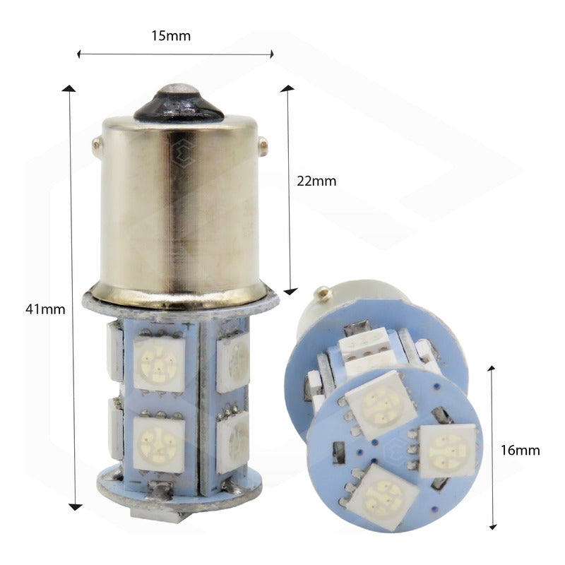 2 Focos 1157 1156 1176 3157 7440 7443 13 Leds  Estrobo 12v