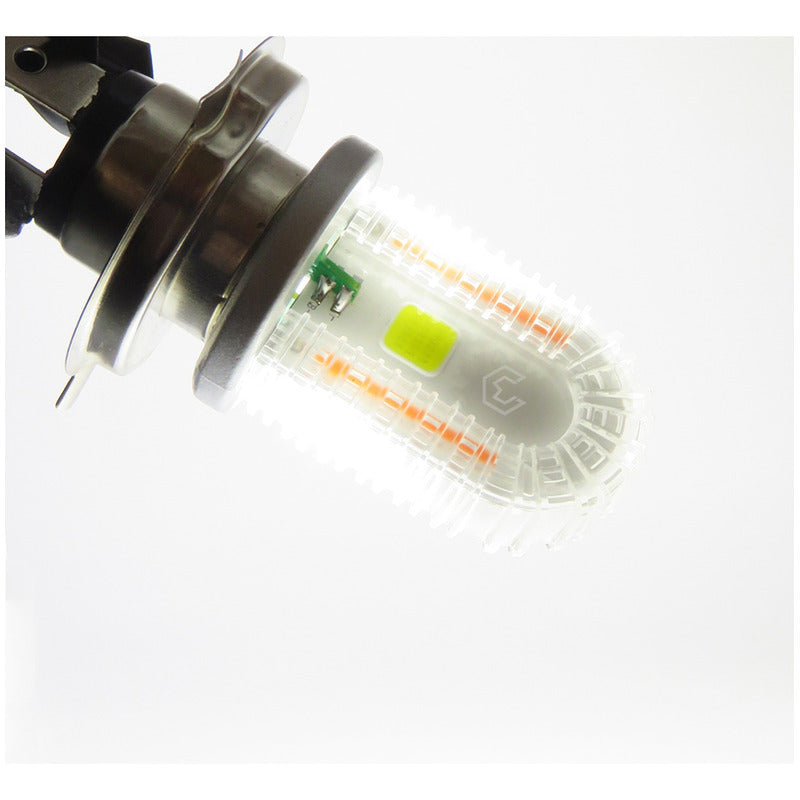 Foco Moto H4 108 Leds Cob Ba20d 6 Funciones 2 Caras Rgb T H4