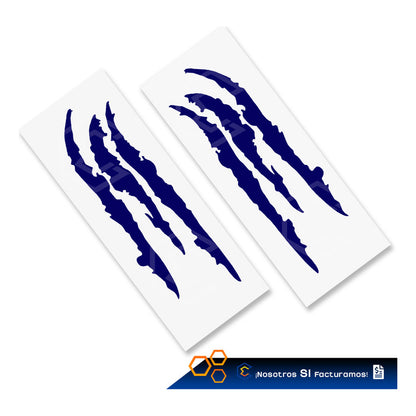Calcomanía Arañazo Garra Sticker Vinil Auto Moto Jgo 2 Pieza
