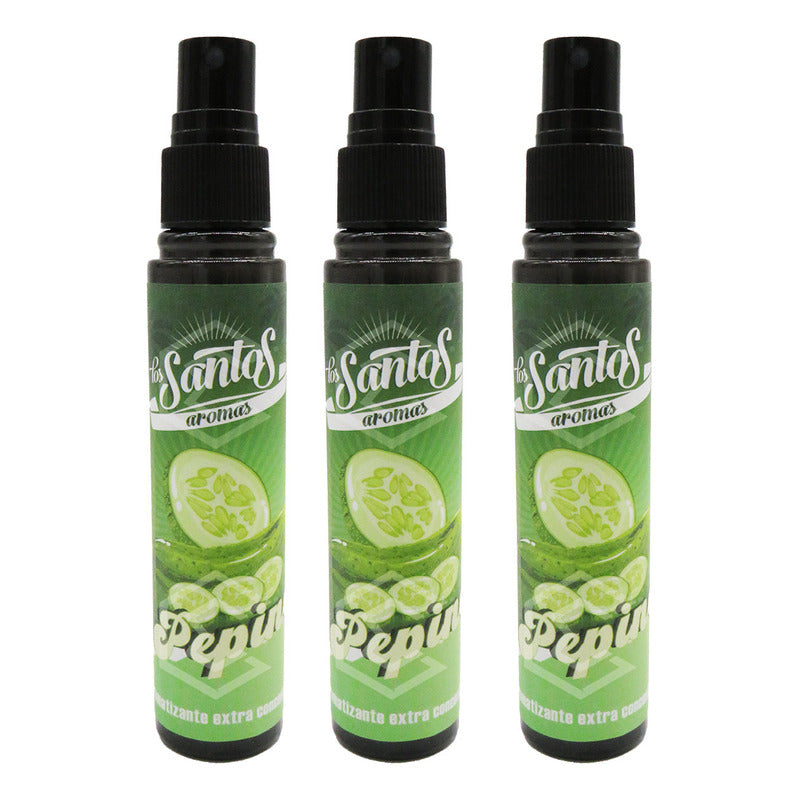 3 Aromatizante Botella Spray Liquido 60ml Auto Casa Ambiente