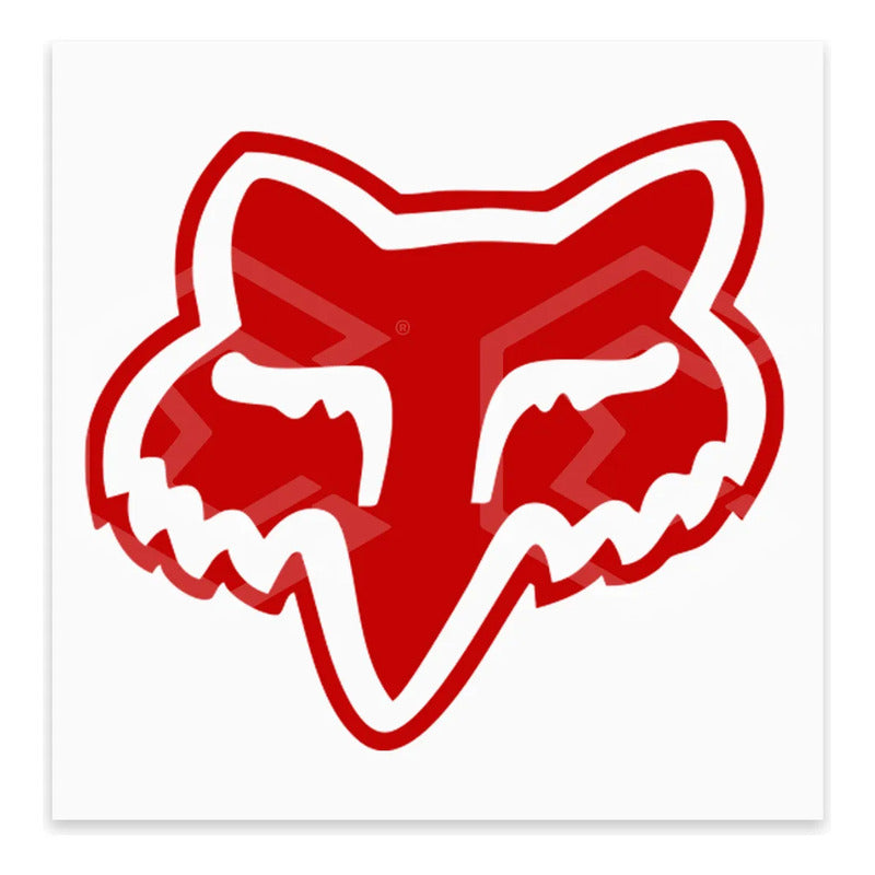 10 Calcomanía Fox Zorro Rojo Sticker Vinil Auto Moto 8.4cm