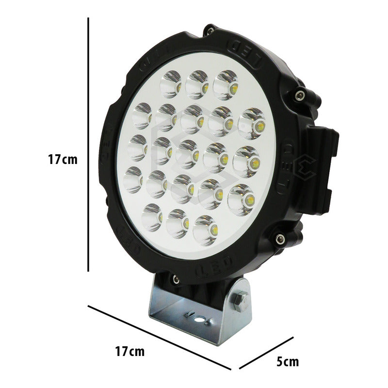 3 Par Faros Bicolor Explorador Redondos 21 Leds Fijo 7'' 24v