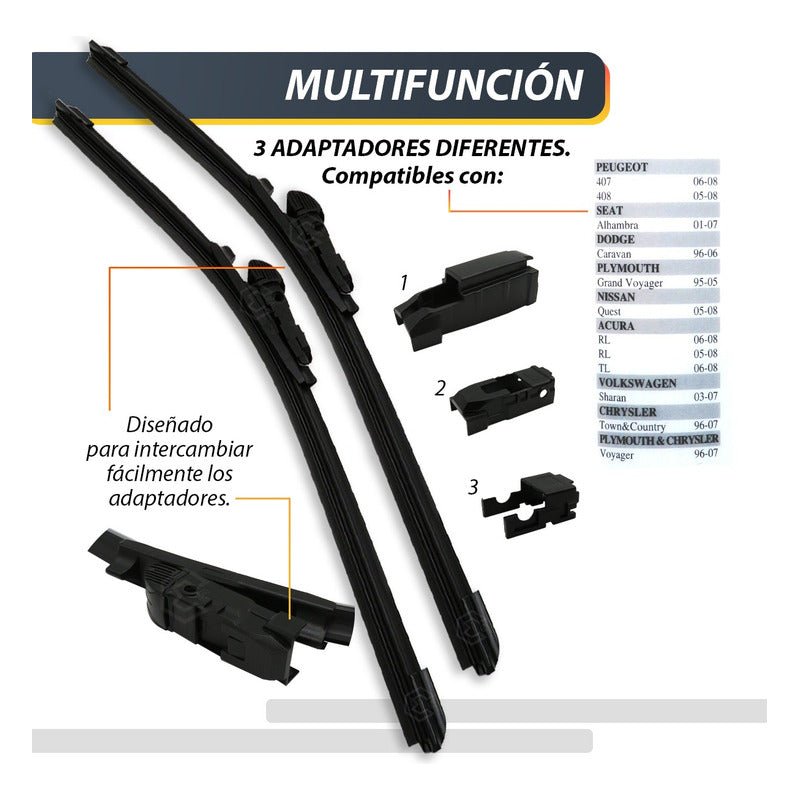Pluma Limpiaparabrisa Tipo Banana Auto Camión Varias Medidas