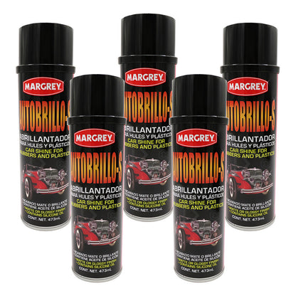 5 Abrillantador Plasticos Autobrillo S Aerosol 473ml Margrey Blanco