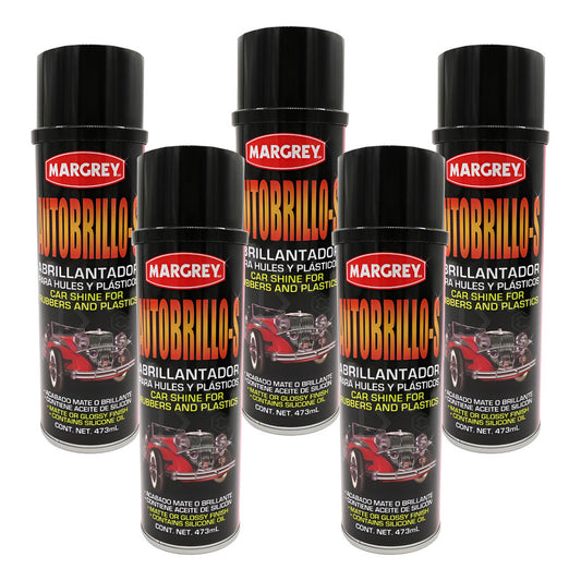 5 Abrillantador Plasticos Autobrillo S Aerosol 473ml Margrey Blanco