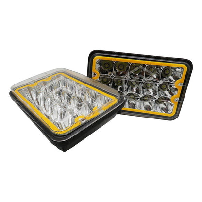 Par Unidad 4x6 99 Led Blanco Aro De Angel  Alta/baja 12/24v