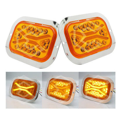 1 Plafon 24 Leds Rectangular Aro De Gel 4 Funciones 12-24v