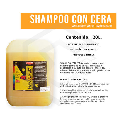 Shampoo Con Cera Platinum Auto Moto 20lt Alta Espuma Margrey