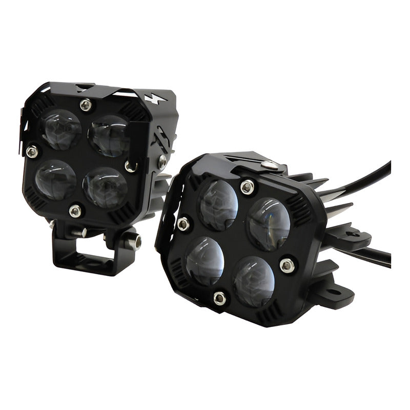 Faros Universal Cuadrado Blanco/ámbar Fijo 6 Led 26w 12-24v