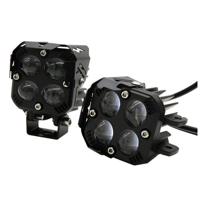 Faros Universal Cuadrado Blanco/ámbar Fijo 6 Led 26w 12-24v