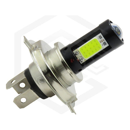Foco Moto H4 47 Leds Cob Ba20d 3 Caras Lupa 9000lm Reales H4