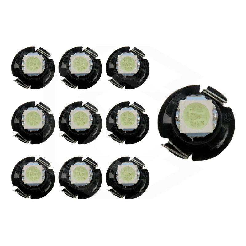 Kit 10 Focos Led T4.7 12 Mm Clúster Para Tablero Fija 12v