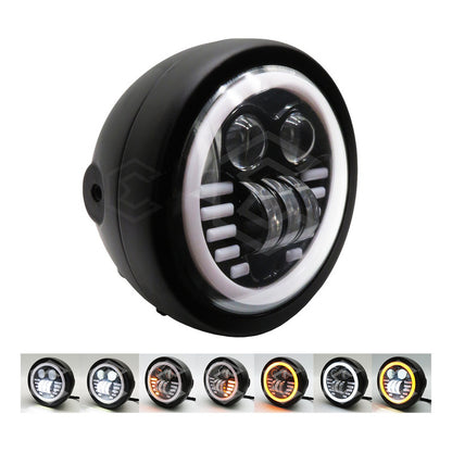 Faro Para Moto Redondo 5.75'' Pulgadas Ojo Ángel Csp 12-24v Transparente