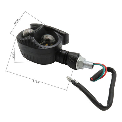 2 Faros Direccionales Universal 26 Leds Búho Moto Tricolor