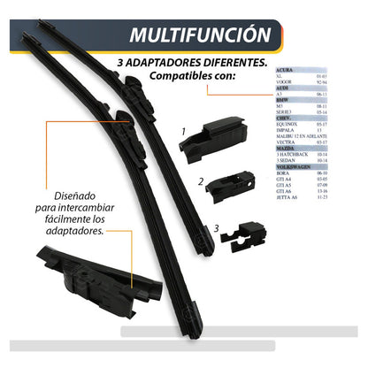 Pluma Limpiaparabrisa Tipo Banana Auto Camión Varias Medidas