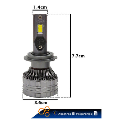 Kit Focos 12led Csp Ambar H7 M65s Ventilador Alta Baja 34.9w H7 Ambar
