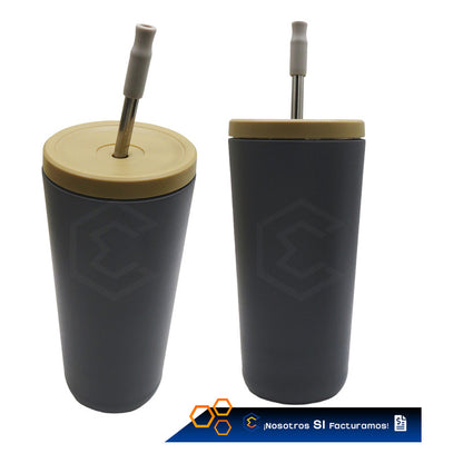 Termo Vaso Personalizado Nombre Logo Láser 750ml Acero Inox