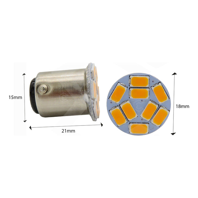 2 Focos 9 Leds 1157 1034 1156 1141 Direccional Reversa Stop