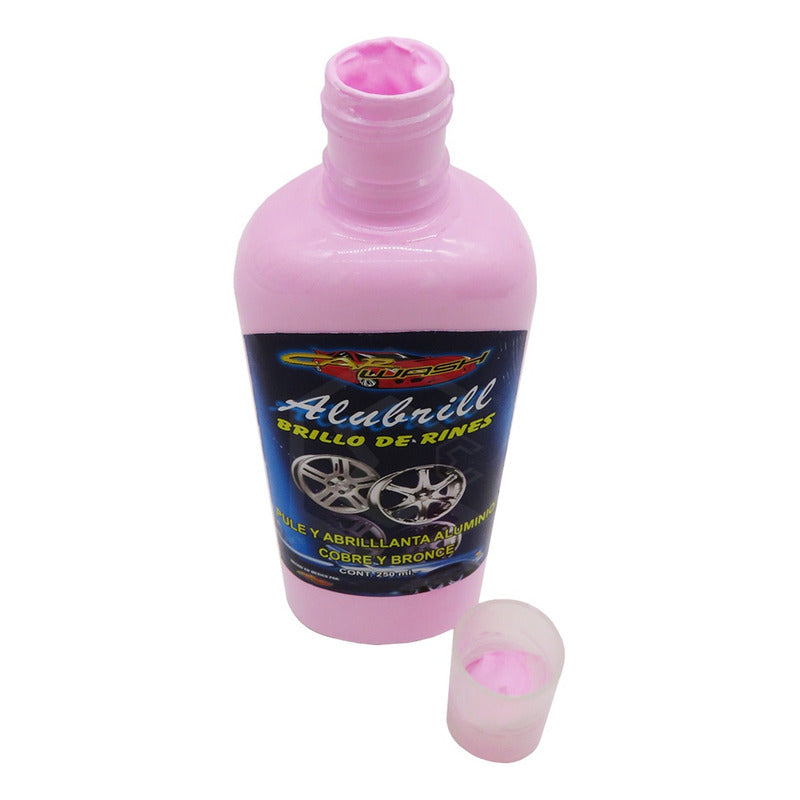 2 Abrillantador Pulidor De Rines Aluminio Cobre Bronce 250ml Rosa