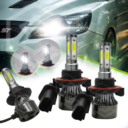 2 Focos Led H13 4cara Ventilador Alta Baja 16000lm 25w 9-32v H13
