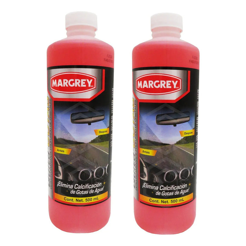 2 Quita Gotas Margrey Parabrisas Ventanales Vidrierias 500ml