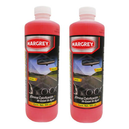 2 Quita Gotas Margrey Parabrisas Ventanales Vidrierias 500ml