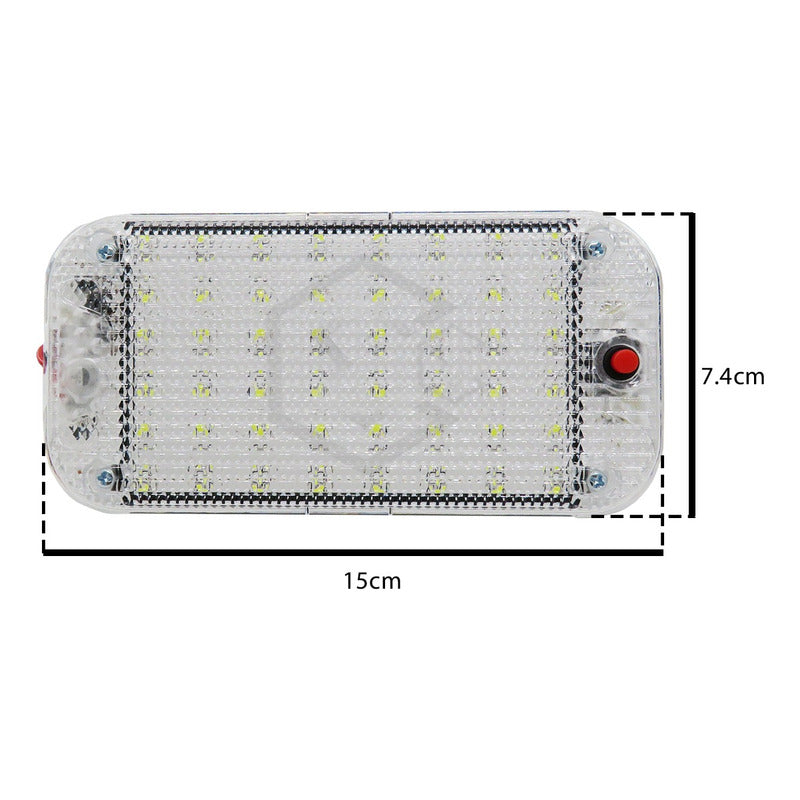 Lámpara Plafón Interior Universal Led Cob Auto Camión 12-24v