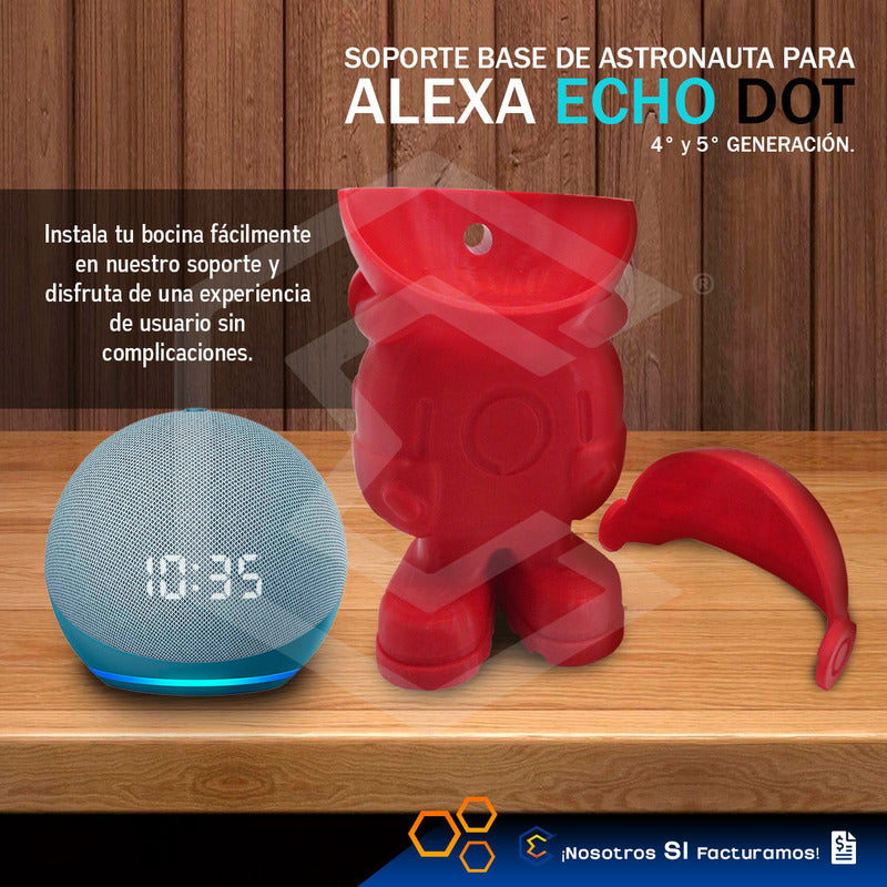 Soporte Base Alexa Echo Dot 4ta 5ta Generación Astronauta 3d