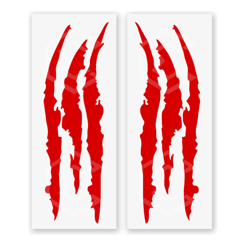 10 Calcomanía Arañazo Garra Sticker Vinil Auto Moto 2 Piezas