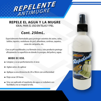 Repelente Antimugre Protege Superficies Telas Piel 250ml