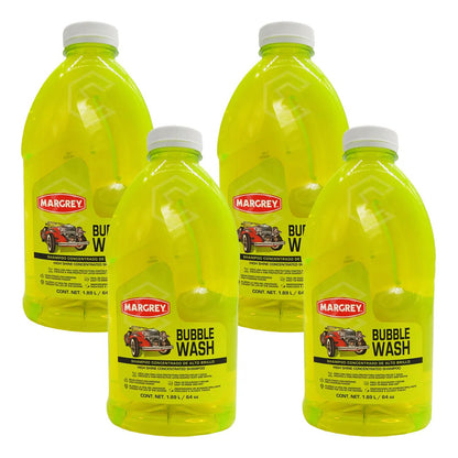 4 Shampoo Concentrado Alto Brillo Espuma Bubble Wash Margrey