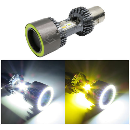 Foco Carro/moto Ba20d Csp Led Bicolor Ojo Ángel 2 Caras 22 W