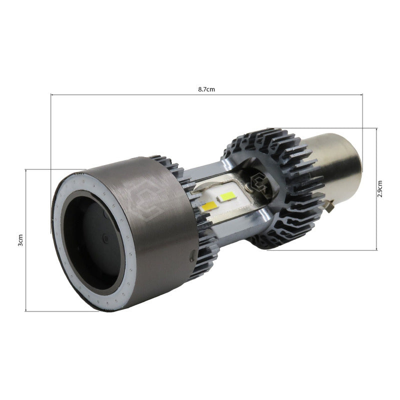 Foco Carro/moto Ba20d Csp Led Bicolor Ojo Ángel 2 Caras 22 W