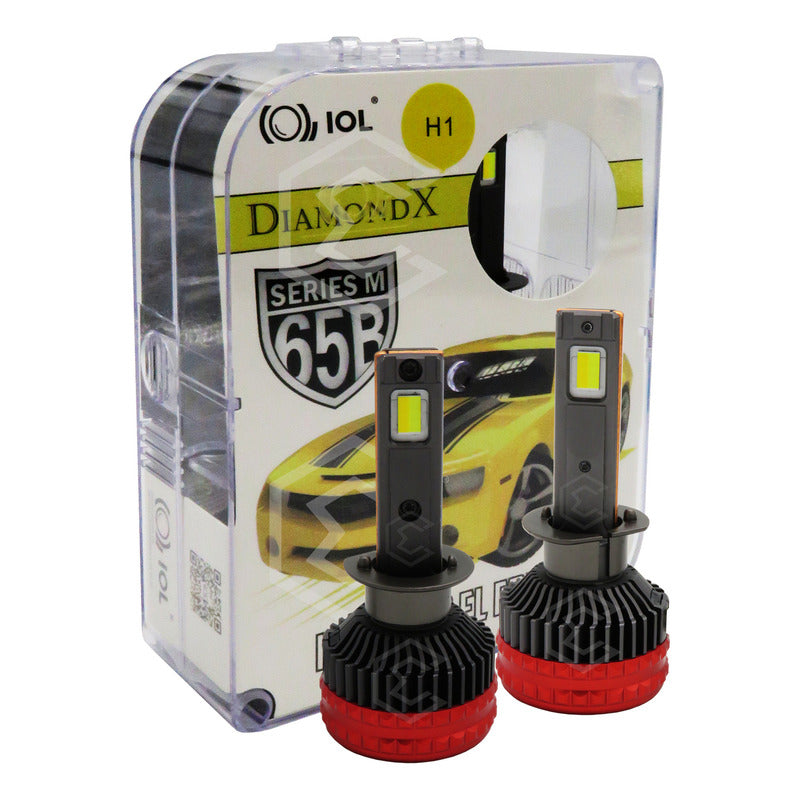 2 Focos H1 12 Leds Csp Bicolor Ventilador Alta Baja 14000lm H1