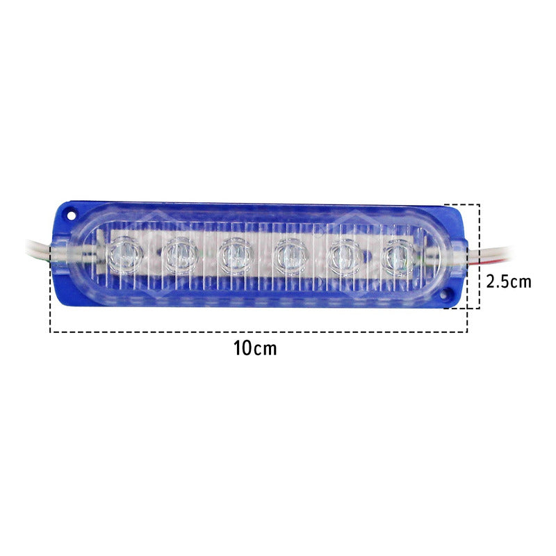 20 Módulos 6 Led Acrilico Alta Intensidad Color A Elegir 12v
