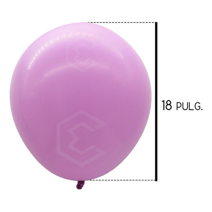 3 Globos Brillosos N°18 De Látex Para Fiestas Bodas Eventos