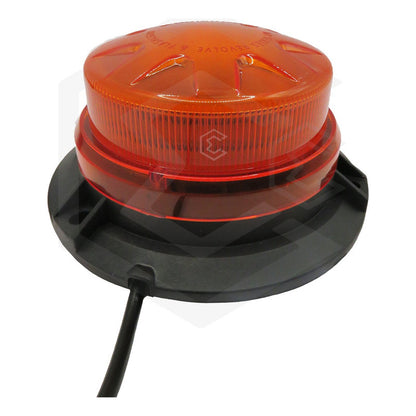Torreta Led Color Ambar 12-24v 15w Ip65 Con Iman 7 Funciones