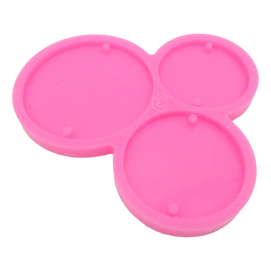 Moldes Circulo Calidad Premium Hacer Llaveros Resina 3 En 1.