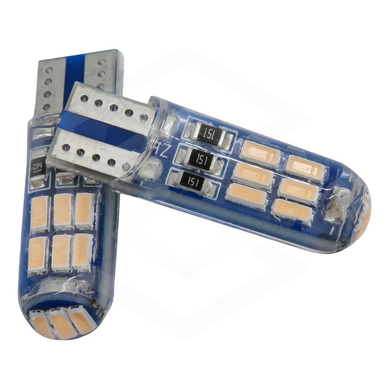 Kit De 10 Focos De Pellizco T10 15 Leds Encapsulado 3014 12v
