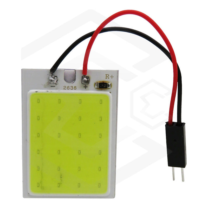2 Placa Luz Interior Para Coche 24 48 Leds Cob 2 Adaptadores