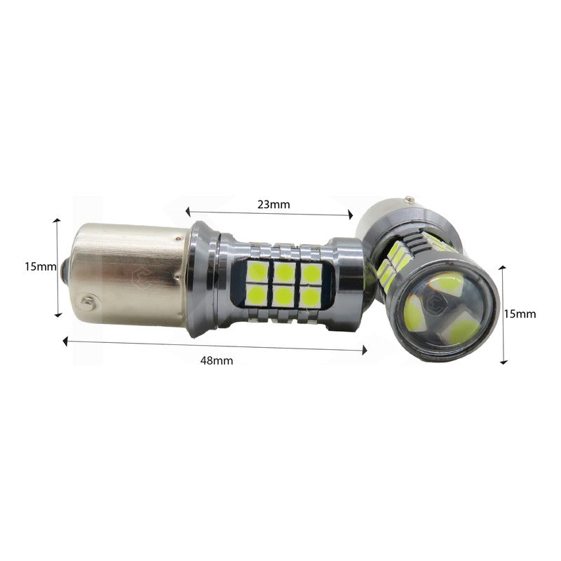 2 Focos 27 Led 1156 1157 3157 7440 7443 No Error Stop Cuarto